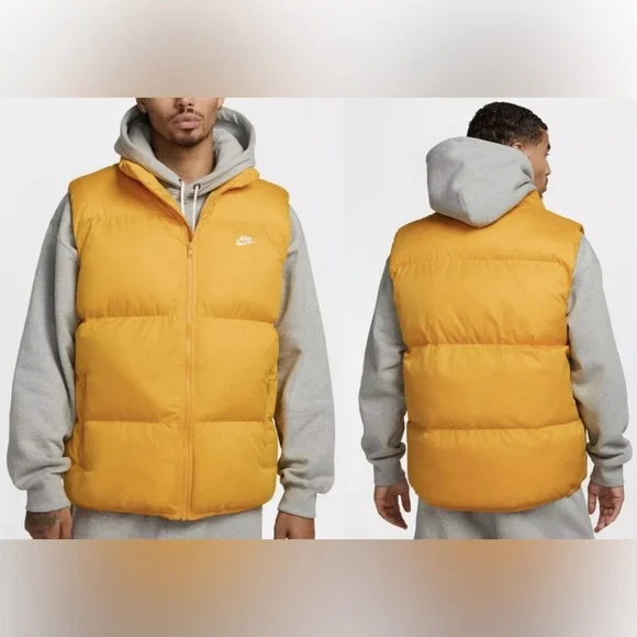 Nike PrimaLoft 🔥 Sportswear Club Water Repellent Yellow Puffer Vest FB7373-739 - Picture 4 of 13